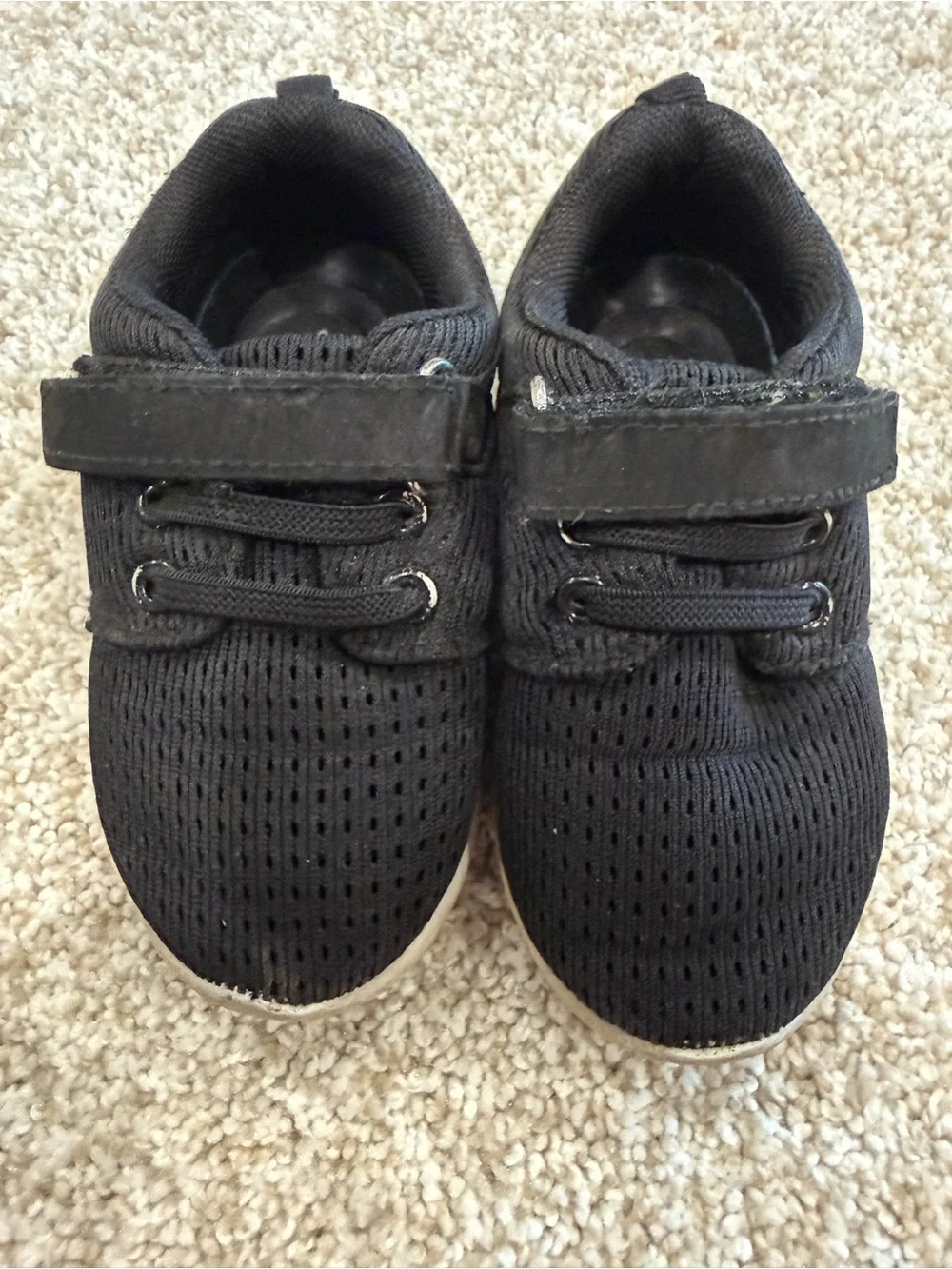 Kids Black Lightweight Athletic Sneakers